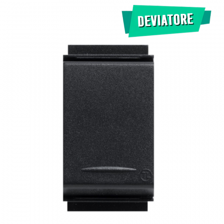 Deviatore Unipolare Nero 10A 250V compatibile con Bticino Living Classic - Feb Elettrica